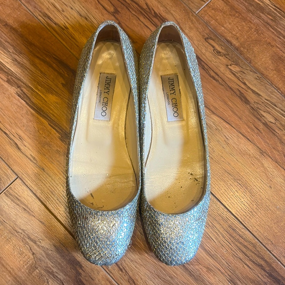 Jimmy Choo sparkling flats size 37